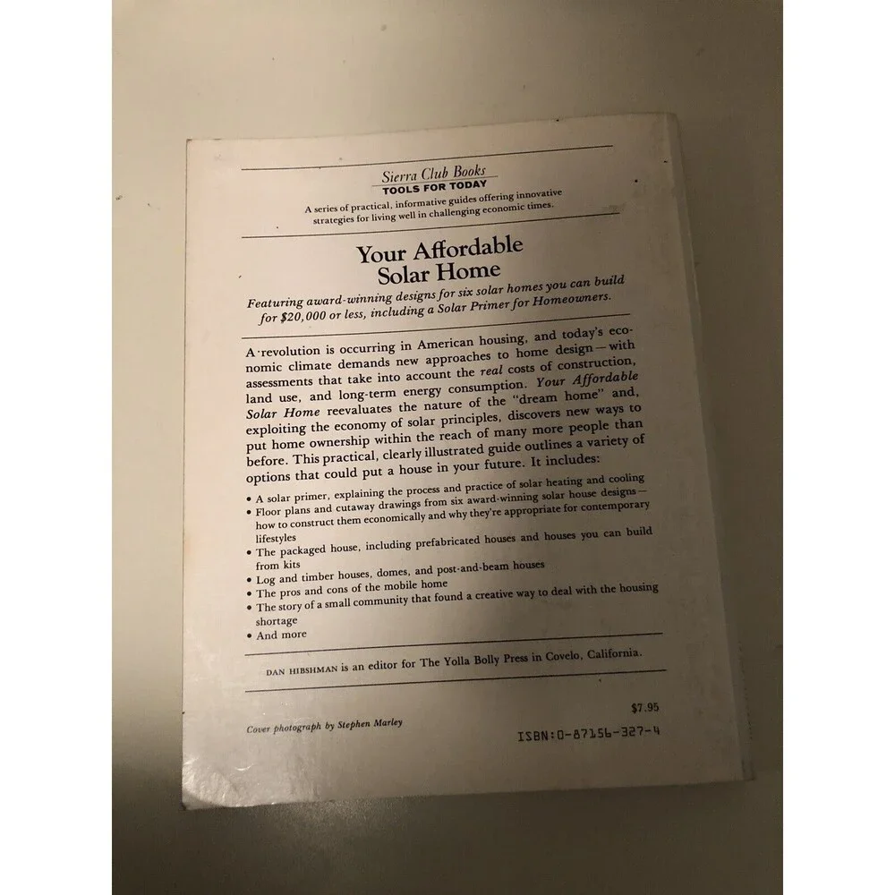 YOUR AFFORDABLE SOLAR HOME By Dan Hibshman Paperback‎ Vintage 1983